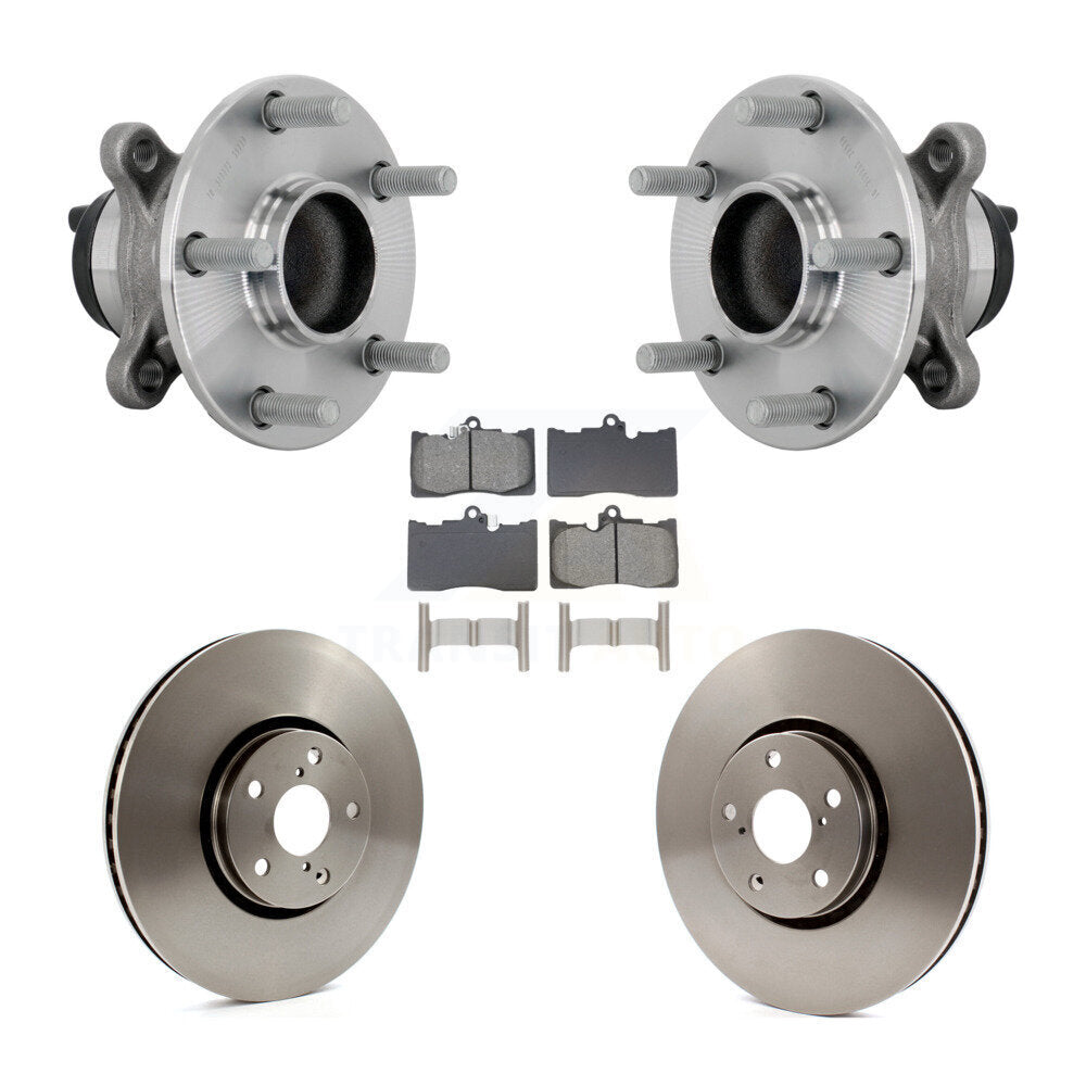 Hub Bearing Assembly Disc Brake Rotor Pad Front Kit For Lexus IS350 IS300 IS200t