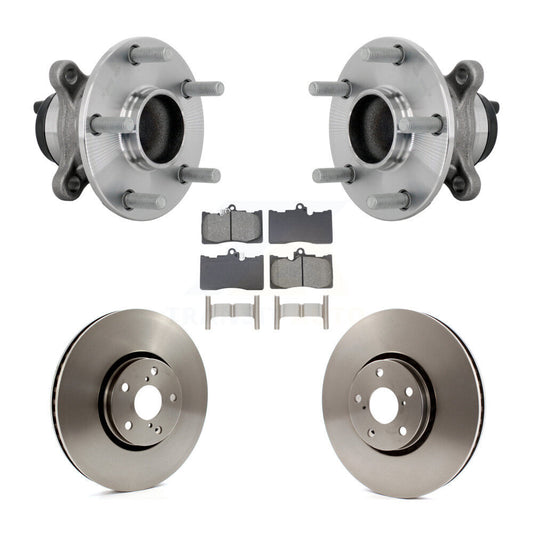 Hub Bearing Assembly Disc Brake Rotor Pad Front Kit For Lexus IS350 IS300 IS200t