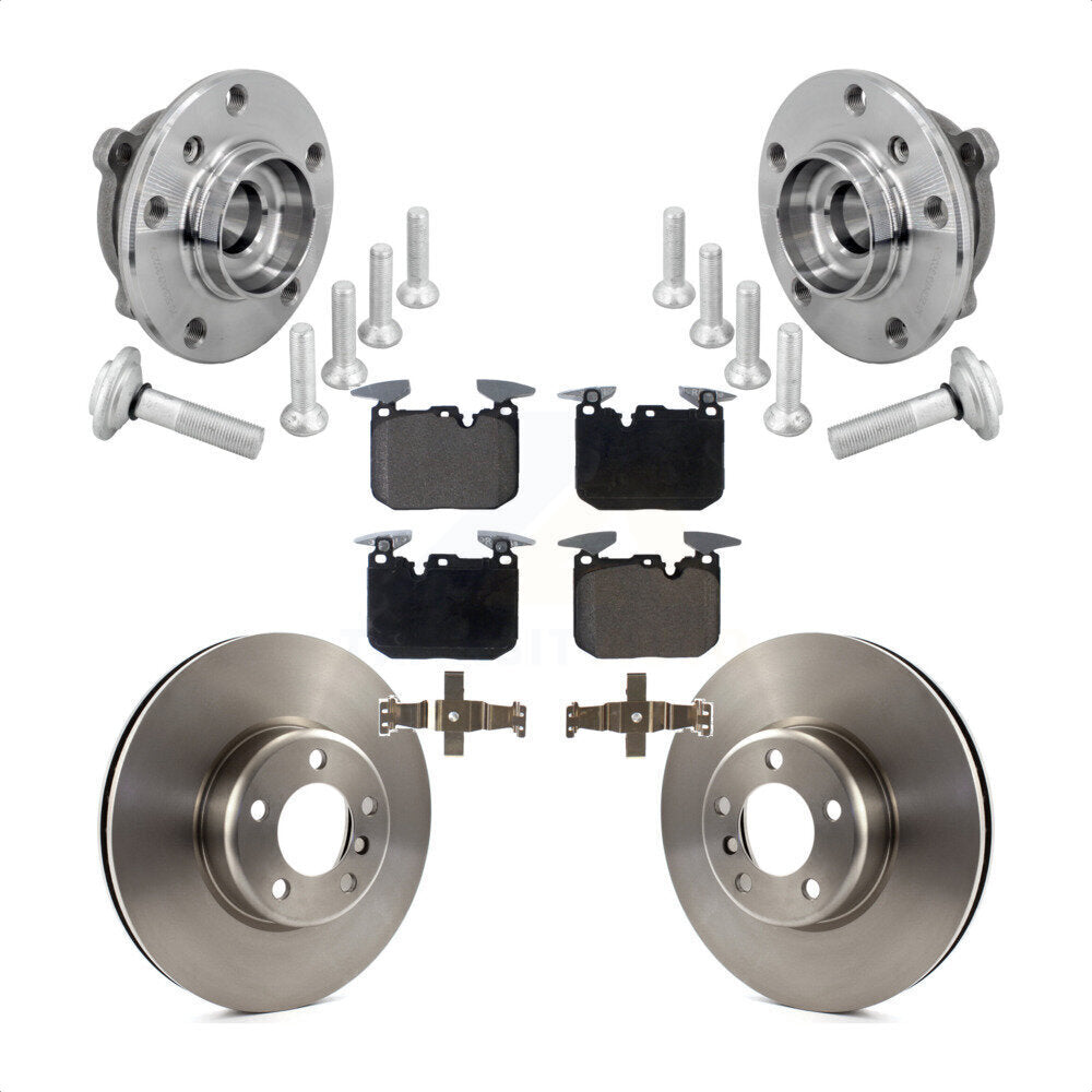 Hub Bearing Brake Rotor & Pad Front Kit For BMW 330i xDrive 440i Gran Coupe 320i