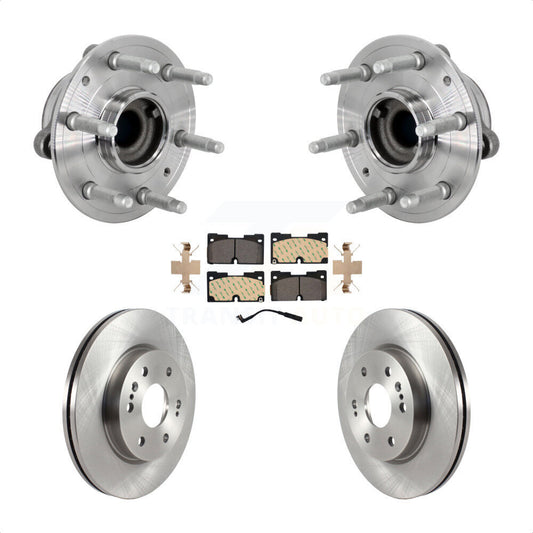 Hub Bearing Brake Rotor Pad Front Kit For Chevrolet GMC Silverado 1500 Sierra XL