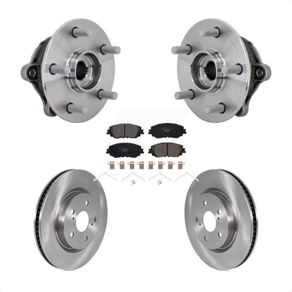 Hub Bearing Assembly Disc Brake Rotors And Pads Front Kit For Toyota RAV4 Venza