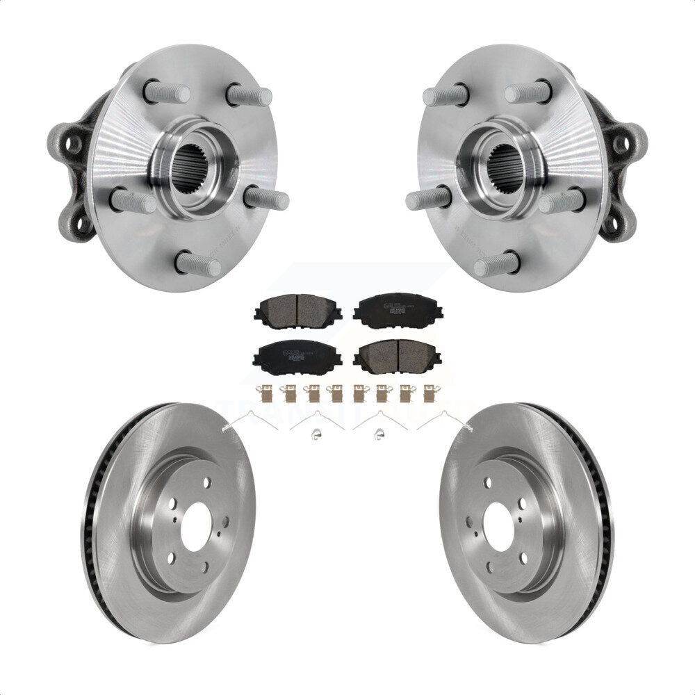Hub Bearing Assembly Disc Brake Rotor And Ceramic Pads Front Kit For Toyota RAV4