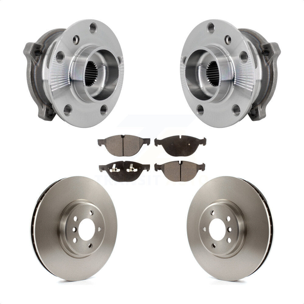 Hub Bearing Brake Rotor Pads Front Kit For BMW X5 X6 M12 x 1.25 Thread xDrive50i