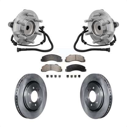 Hub Bearing Assembly Disc Brake Rotor Pad Front Kit For 2015-2017 Ford F-150 RWD