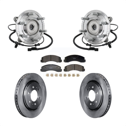 Hub Bearing Assembly Brake Rotor & Pad Front Kit For 2018-2020 Ford F-150 Raptor