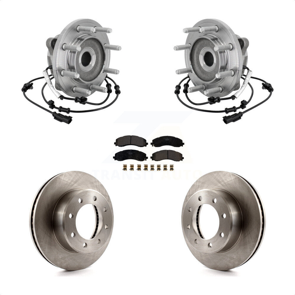 Hub Bearing Assembly Disc Brake Rotors And Pads Front Kit For Ram 2500 3500