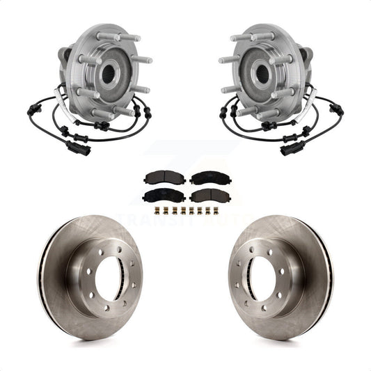 Hub Bearing Assembly Disc Brake Rotors And Pads Front Kit For Ram 2500 3500