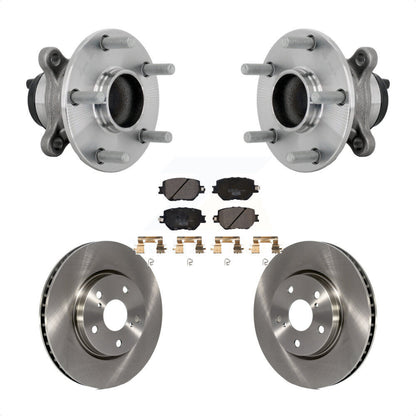 Hub Bearing Brake Rotor Pad Front Kit For 14 Lexus IS250 Without F Sport Package