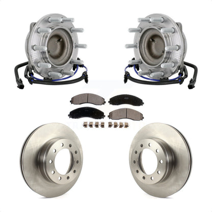 Hub Bearing Disc Brake Rotor Pad Front Kit For Ford F-450 Super Duty F-550 4 X 2