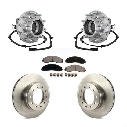Hub Bearing Disc Brake Rotor Pad Front Kit For Ford F-450 Super Duty F-550 4 X