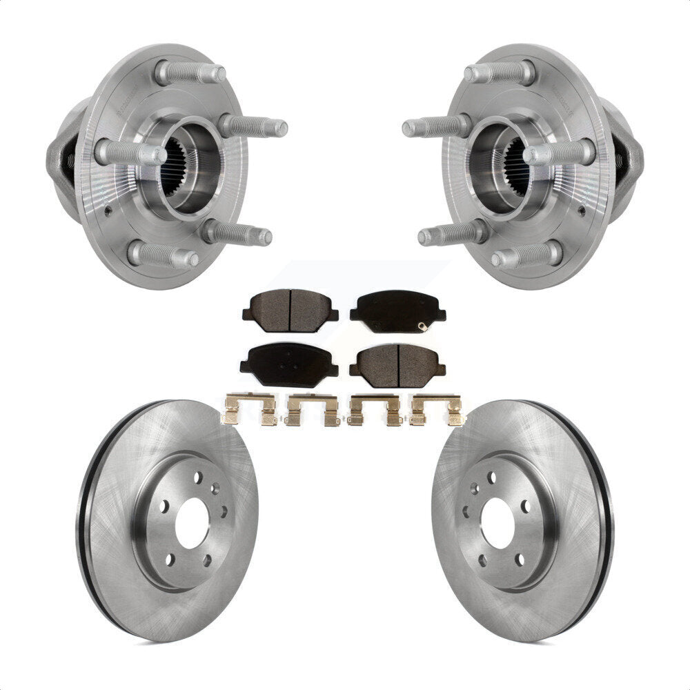 Hub Bearing Assembly Disc Brake Rotors And Pads Front Kit For Buick Envision