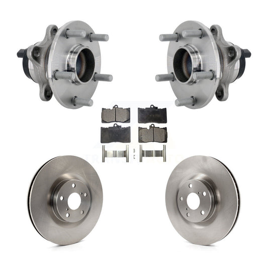Hub Bearing Brake Rotor & Pad Front Kit For Lexus GS350 RC300 RC350 GS450h GS300