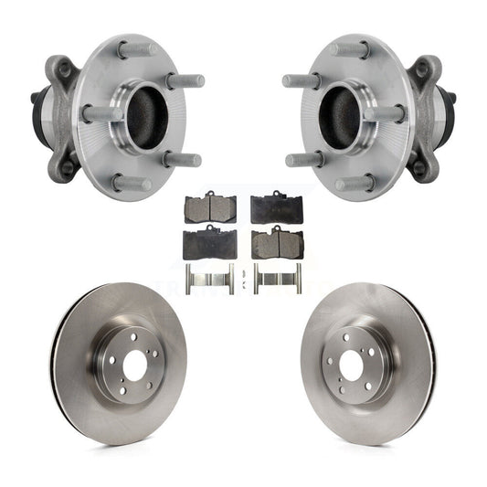 Hub Bearing Assembly Disc Brake Rotor Pad Front Kit For Lexus IS300 IS350 IS200t