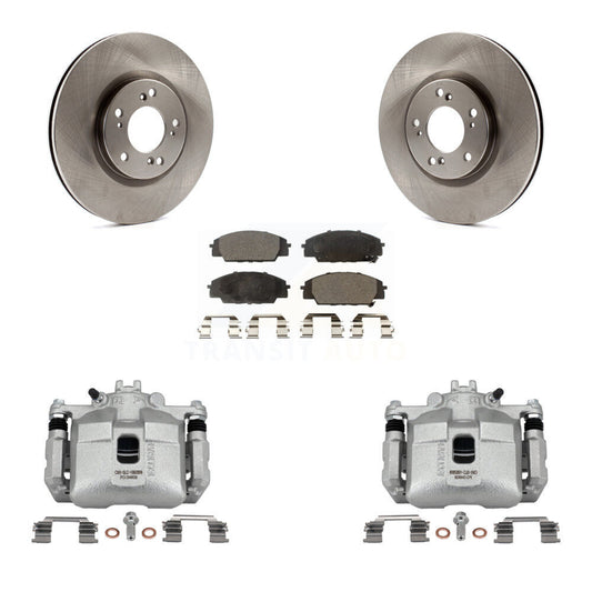 Disc Brake Caliper Rotor & Semi-Metallic Pad Front Kit For 2000-2009 Honda S2000
