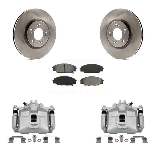 Disc Brake Caliper Rotor & Semi-Metallic Pad Front Kit For 2000-2009 Honda S2000