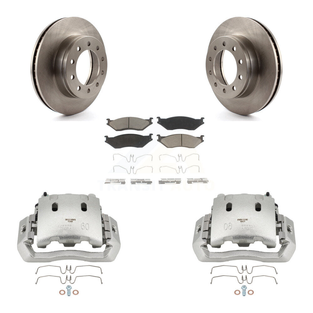 Brake Caliper Rotors Ceramic Pad Front Kit For Ford F-450 Super Duty F-550 CF500