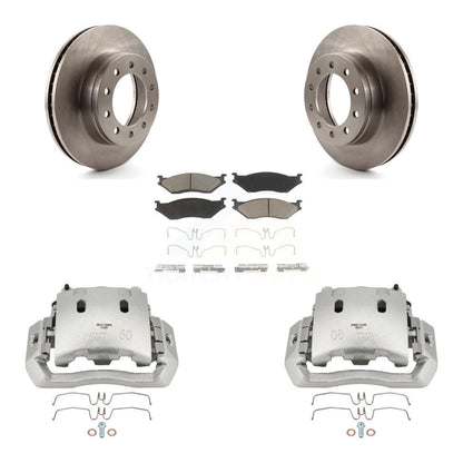 Brake Caliper Rotors Ceramic Pad Front Kit For Ford F-450 Super Duty F-550 CF500