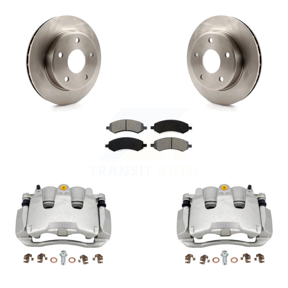 Disc Brake Caliper Rotors And Semi-Metallic Pads Front Kit For Dakota Dodge Ram