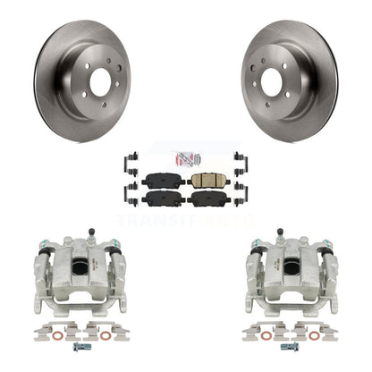 Brake Caliper Rotors Ceramic Pad Rear Kit For INFINITI G37 QX50 Nissan 370Z EX37