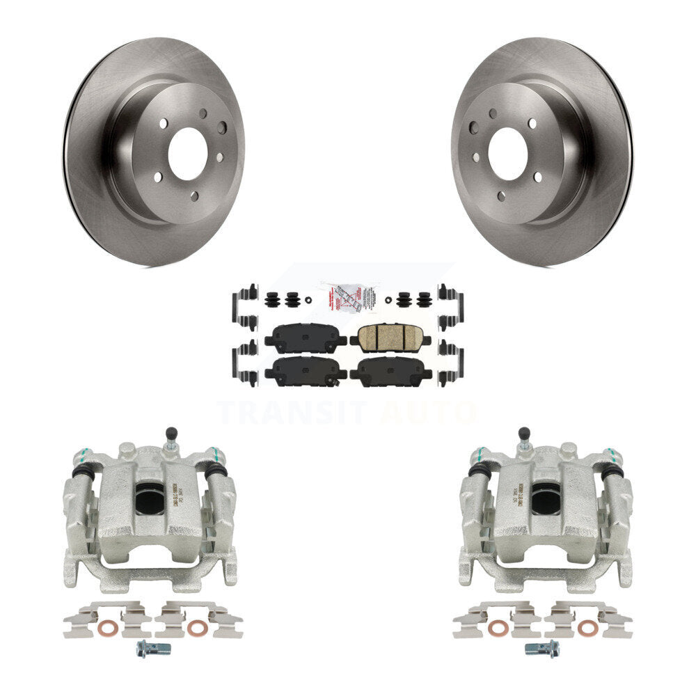 Brake Caliper Rotors Ceramic Pad Rear Kit For INFINITI G37 QX50 Nissan 370Z EX37