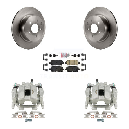 Brake Caliper Rotors Ceramic Pad Rear Kit For INFINITI G37 QX50 Nissan 370Z EX37