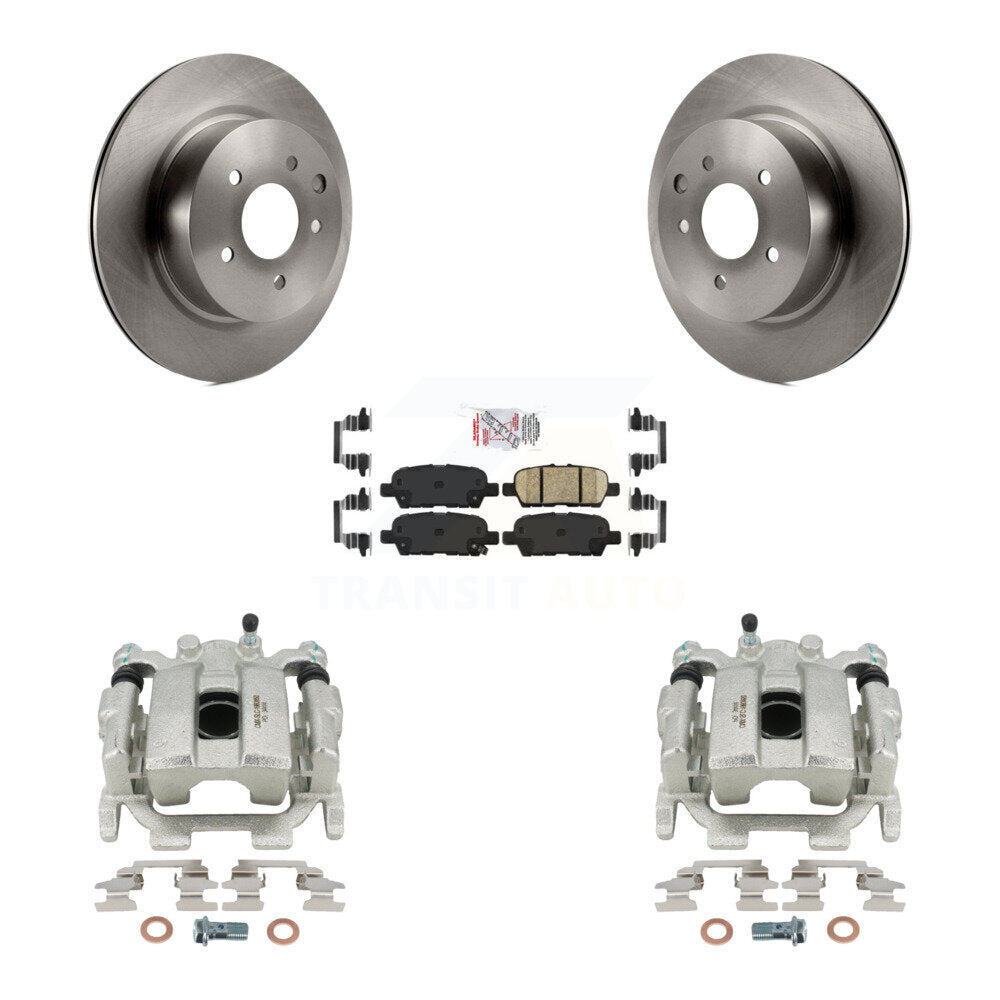 Disc Brake Caliper Rotors And Ceramic Pads Rear Kit For 2008-2012 INFINITI EX35
