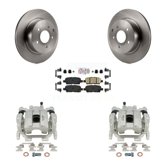 Disc Brake Caliper Rotors And Ceramic Pads Rear Kit For 2008-2012 INFINITI EX35