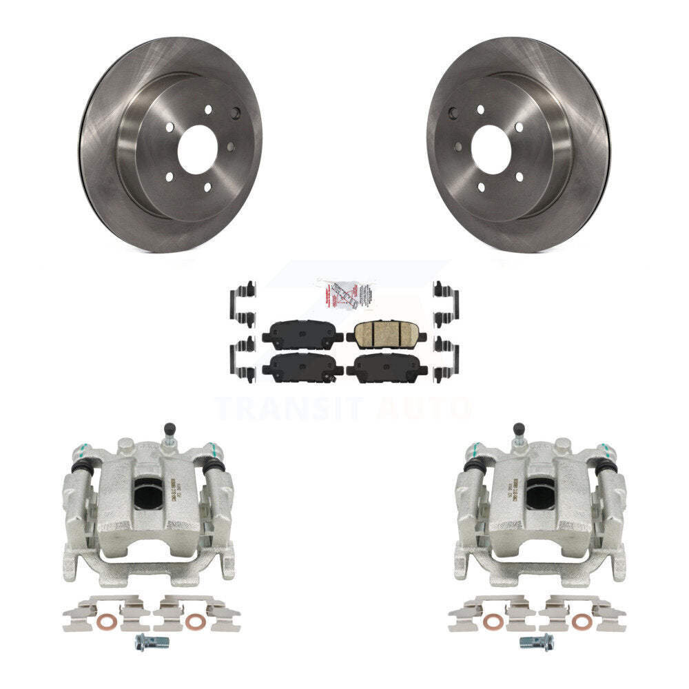 Brake Caliper Rotor & Ceramic Pad Rear Kit For Nissan Murano Pathfinder INFINITI