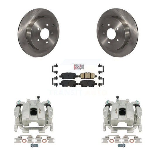 Brake Caliper Rotor & Ceramic Pad Rear Kit For Nissan Murano Pathfinder INFINITI