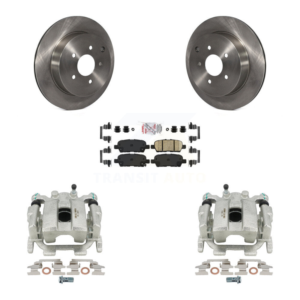 Brake Caliper Rotor & Ceramic Pad Rear Kit For Nissan Murano Pathfinder INFINITI
