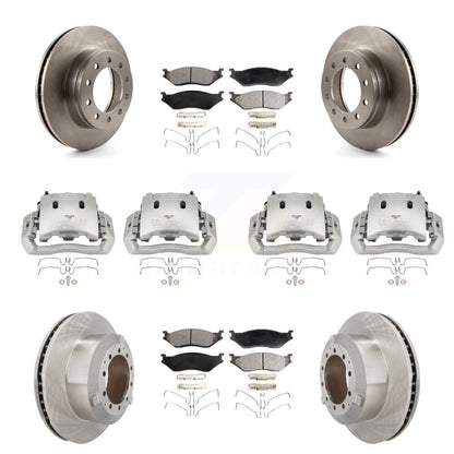 Brake Caliper Rotors Ceramic Pad Front Rear Kit (10Pc) For Ford F-450 Super Duty