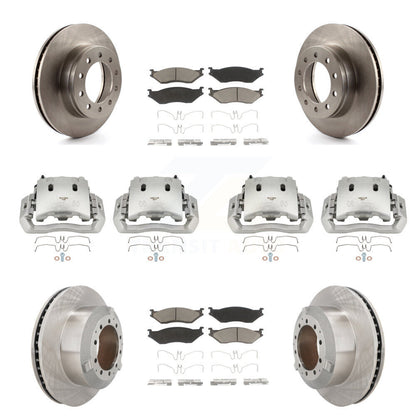 Brake Caliper Rotors Ceramic Pad Front Rear Kit (10Pc) For Ford F-450 Super Duty