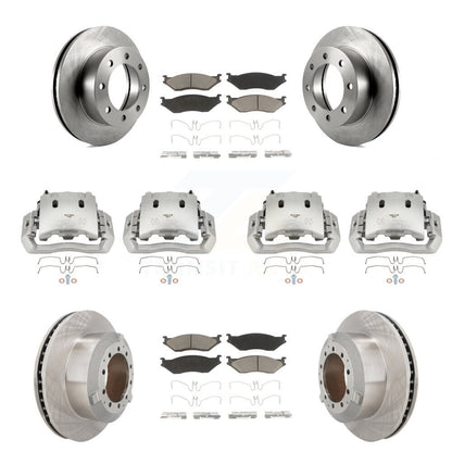 Brake Caliper Rotors Ceramic Pad Front Rear Kit (10Pc) For Ford F-450 Super Duty