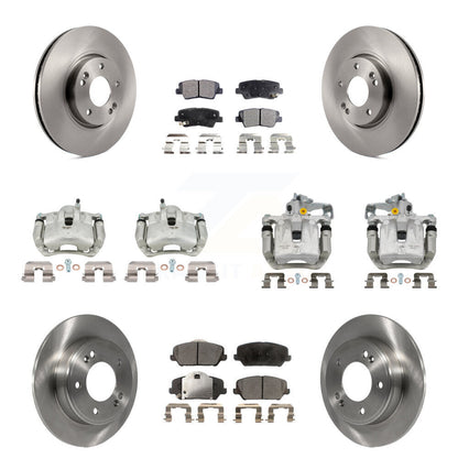 Disc Brake Caliper Rotors & Ceramic Pad Front Rear Kit (10Pc) For Kia Forte Koup