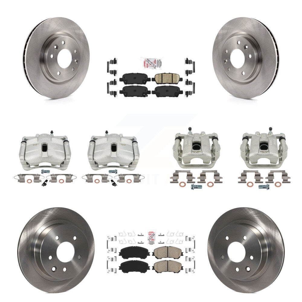 Brake Caliper Rotor And Ceramic Pad Front Rear Kit (10Pc) For Nissan Rogue Sport