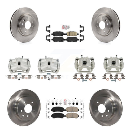 Brake Caliper Rotor And Ceramic Pad Front Rear Kit (10Pc) For Nissan Rogue Sport