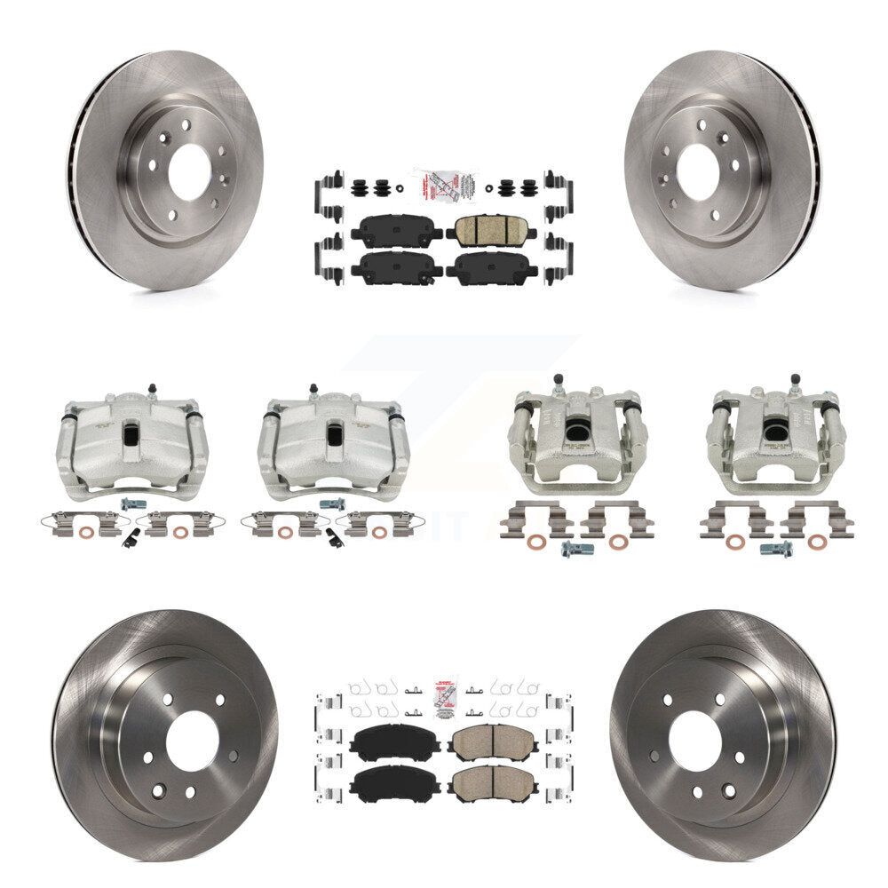 Brake Caliper Rotor And Ceramic Pad Front Rear Kit (10Pc) For Nissan Rogue Sport