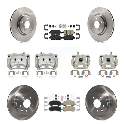 Disc Brake Caliper Rotors And Ceramic Pad Front Rear Kit (10Pc) For Nissan Rogue