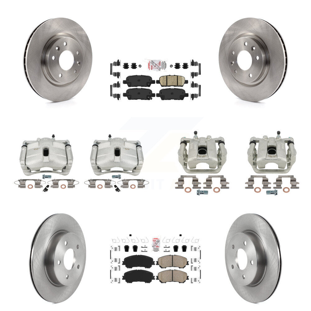 Brake Caliper Rotors Ceramic Pad Front Rear Kit (10Pc) For Nissan Rogue Sport SL