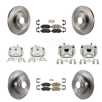 Disc Brake Caliper Rotors And Ceramic Pads Front Rear Kit (10Pc) For Nissan Juke