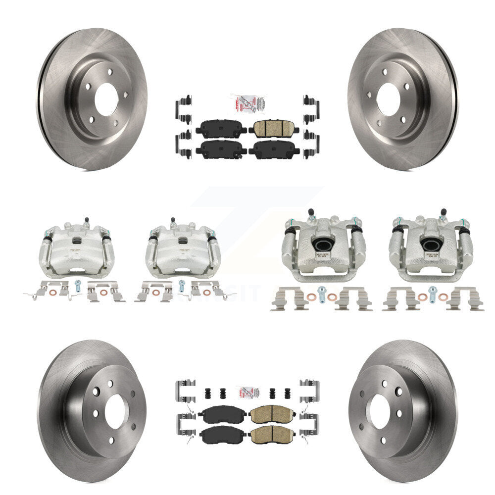 Disc Brake Caliper Rotors And Ceramic Pads Front Rear Kit (10Pc) For Nissan Juke