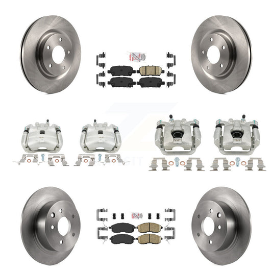 Disc Brake Caliper Rotors And Ceramic Pads Front Rear Kit (10Pc) For Nissan Juke