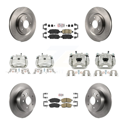 Disc Brake Caliper Rotors And Ceramic Pads Front Rear Kit (10Pc) For Nissan Juke