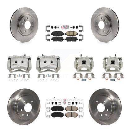 Disc Brake Caliper Rotors And Ceramic Pad Front Rear Kit (10Pc) For Nissan Rogue