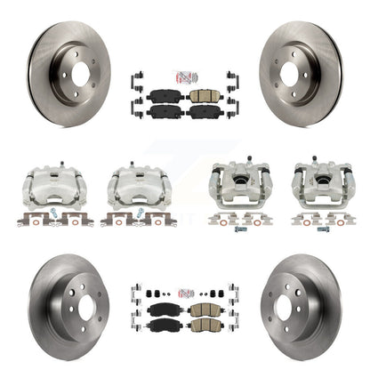 Disc Brake Caliper Rotor And Ceramic Pad Front Rear Kit (10Pc) For Nissan Altima