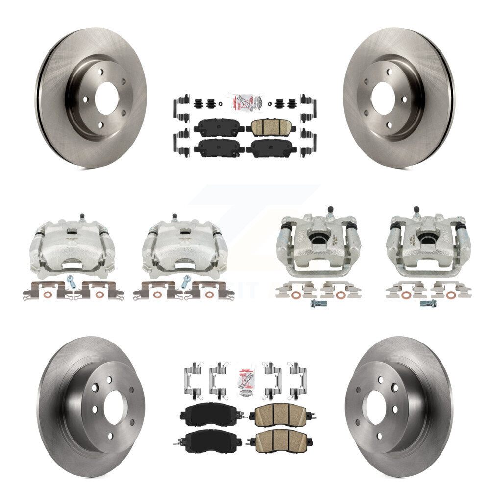 Disc Brake Caliper Rotor And Ceramic Pad Front Rear Kit (10Pc) For Nissan Altima