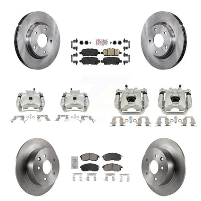 Disc Brake Caliper Rotor And Ceramic Pad Front Rear Kit (10Pc) For Nissan Sentra