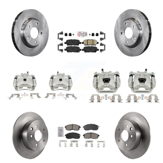 Disc Brake Caliper Rotor And Ceramic Pad Front Rear Kit (10Pc) For Nissan Sentra