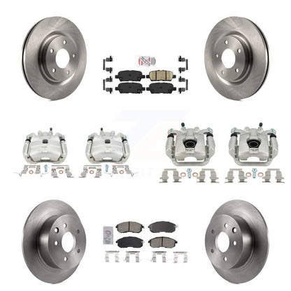 Disc Brake Caliper Rotor And Ceramic Pad Front Rear Kit (10Pc) For Nissan Sentra