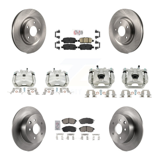 Disc Brake Caliper Rotor And Ceramic Pad Front Rear Kit (10Pc) For Nissan Sentra
